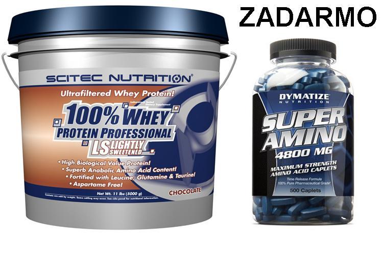 100% Whey Protein 5000 g. + Super Amino 325 tbl. ZADARMO